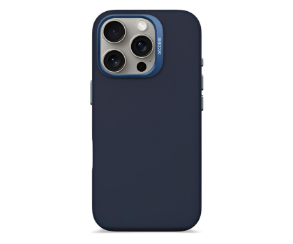 Etui / obudowa na smartfona Decoded AntiMicrobial Silicone do iPhone 16 Pro MagSafe blue print